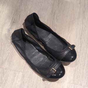 Cole Haan Black Ballet Flats with Glossy Toe